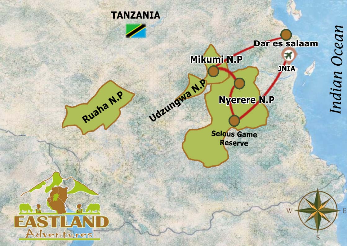 5 Days Nyerere and Mikumi Southern Safari